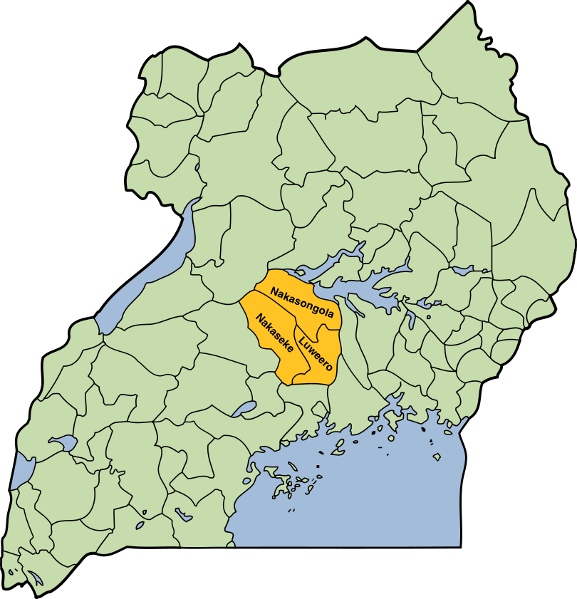 Map of Luweero District